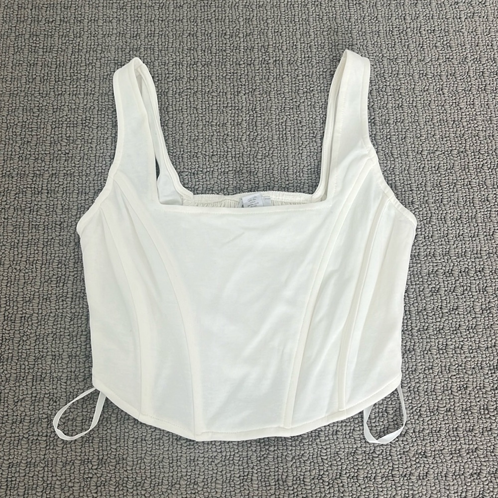 Off white Tilly’s cotton corset top size small